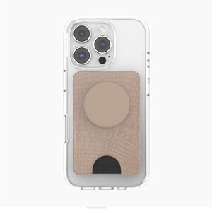 PopSocket Magnetic Phone Wallet+ for MagSafe - latte petrified